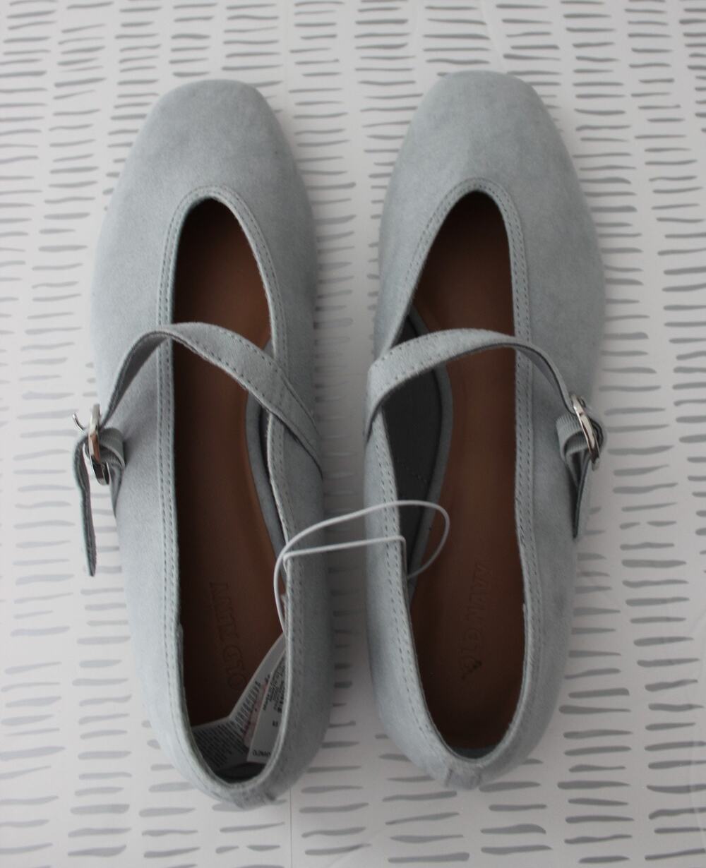Old Navy Womens Mary Jane Ballet Flats Blue Suede Size 8.5 NWT